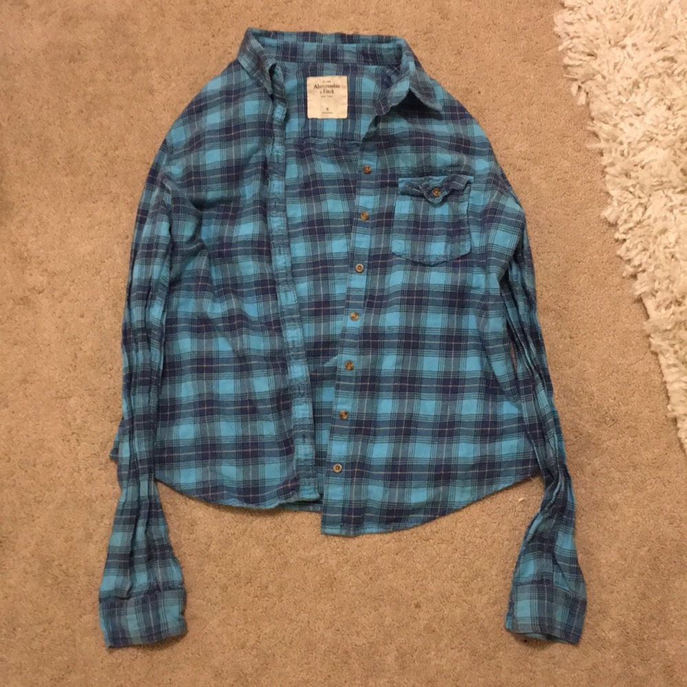 Blue flannel.